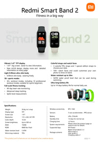 XIAOMI : Smart Band 2 Watch - Black