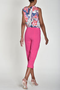 ROBELL : Marie Crop Trousers - Pink