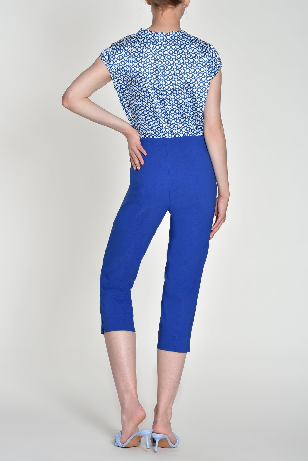 ROBELL : Marie Crop Trousers - Blue