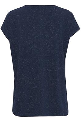 ICHI : Rebel SS V-Neck Top - Navy