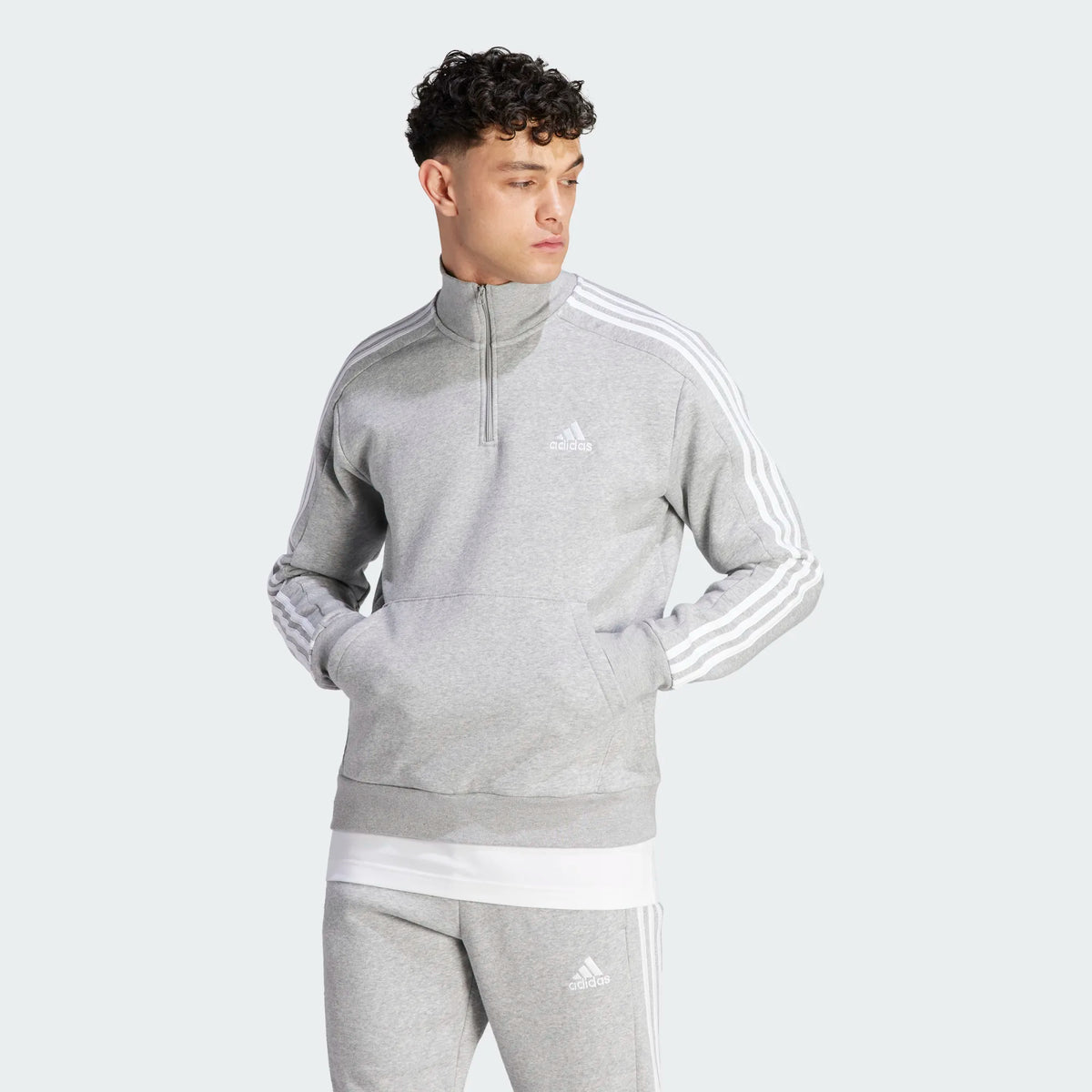 ADIDAS : 1/4 Zip 3S Men's Fleece