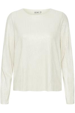 ICHI Mathilde Silver LS Textured Top