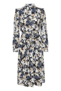 ICHI : Long Sleeve Floral Dress