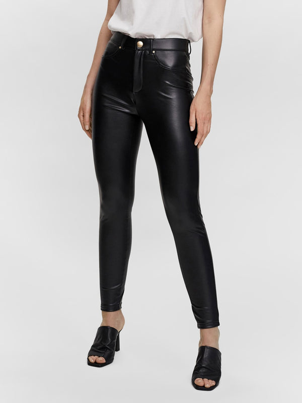 VERO MODA : Augusta HR PU Skinny Pants