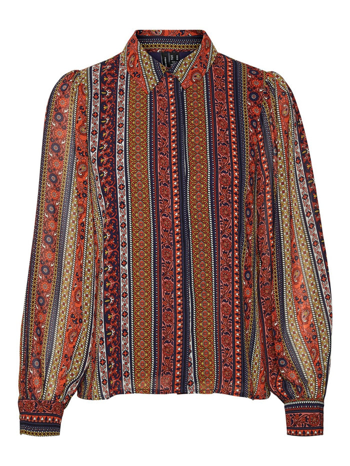 VERO MODA : Long Sleeve Printed Top - Astral Aura