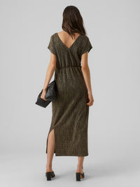 VERO MODA : Elma Dress - Black/Lurex