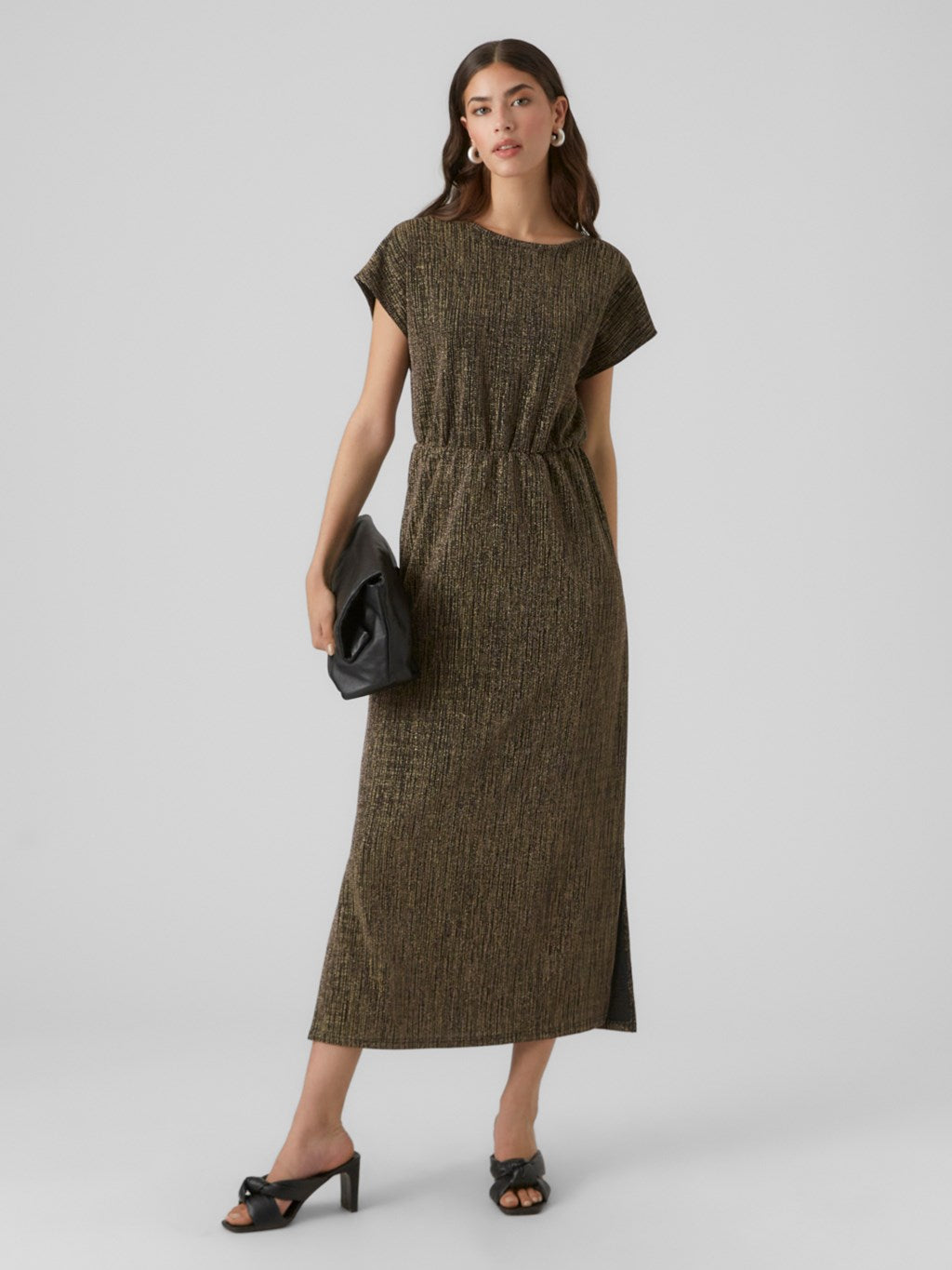 VERO MODA : Elma Dress - Black/Lurex