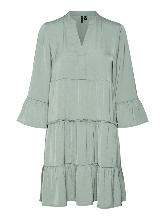 VERO MODA : Katherine 3/4 Short Dress - Green