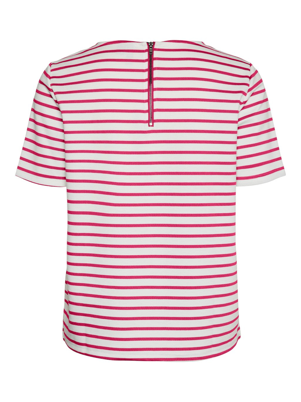 VERO MODA : Abby Zip T-Shirt - Pink