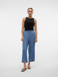 VERO MODA : Wide Cullote Pants - Blue