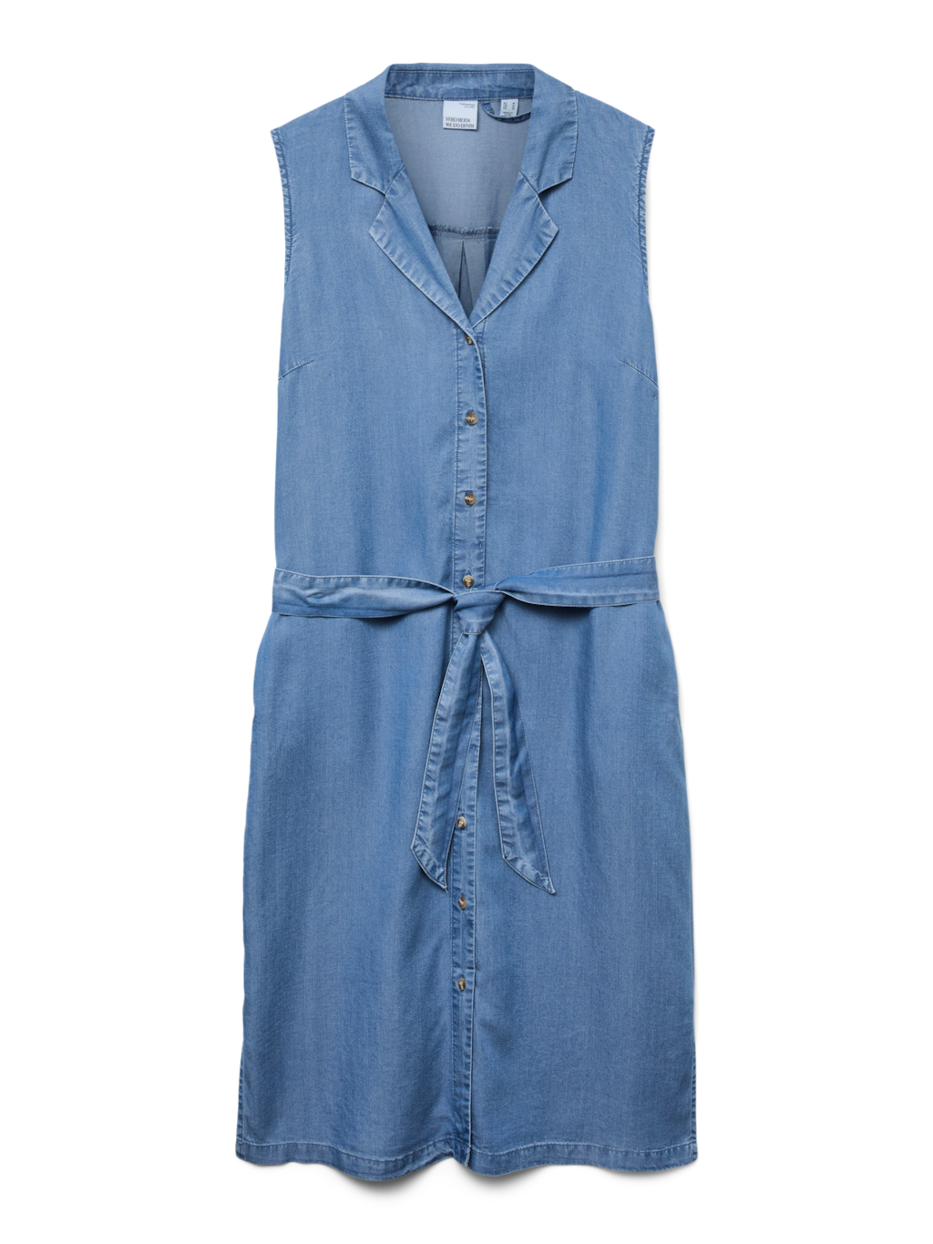 VERO MODA : Bree Sleeveless Shirt Dress - Blue