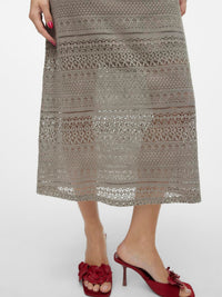 VERO MODA : Honey Lace Long 7/8 Dress - Taupe