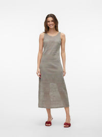 VERO MODA : Honey Lace Long 7/8 Dress - Taupe