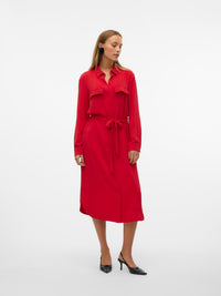 VERO MODA Alva Shirt Dress - Red