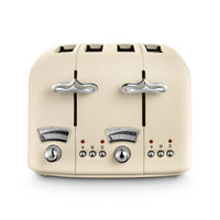 DeLONGHI : Argento Flora 4 Slice Toaster - Beige