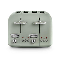 DeLONGHI : Argento Flora 4 Slice Toaster - Green