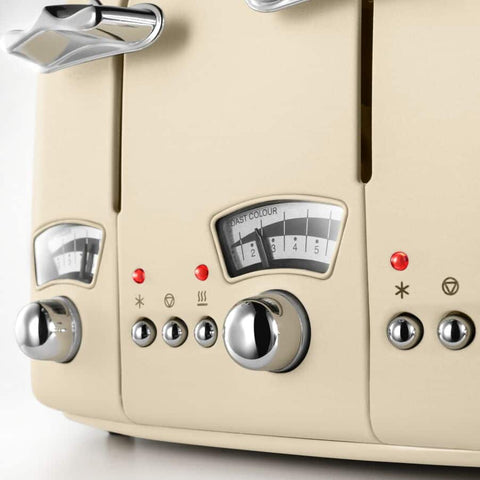 DeLONGHI : Argento Flora 4 Slice Toaster - Beige