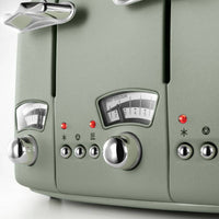 DeLONGHI : Argento Flora 4 Slice Toaster - Green