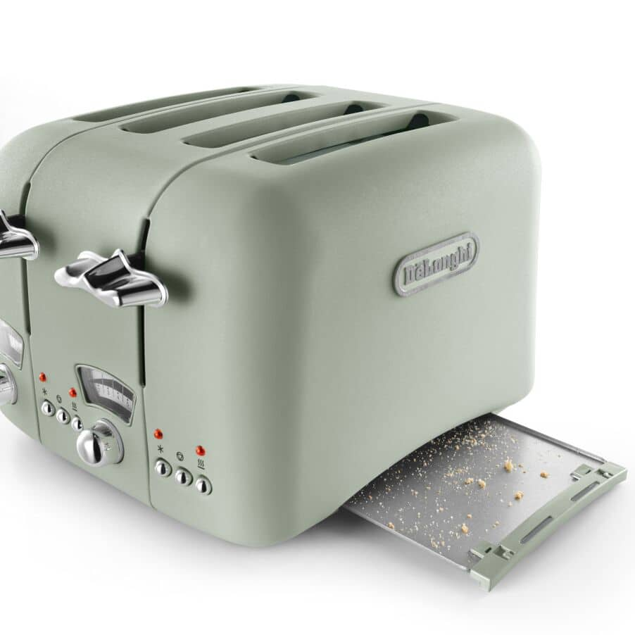 DeLONGHI : Argento Flora 4 Slice Toaster - Green