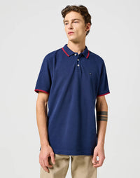 WRANGLER: Short Sleeved Polo Shirt - Navy