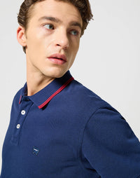 WRANGLER: Short Sleeved Polo Shirt - Navy