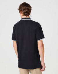 WRANGLER: Short Sleeved Polo Shirt - Black