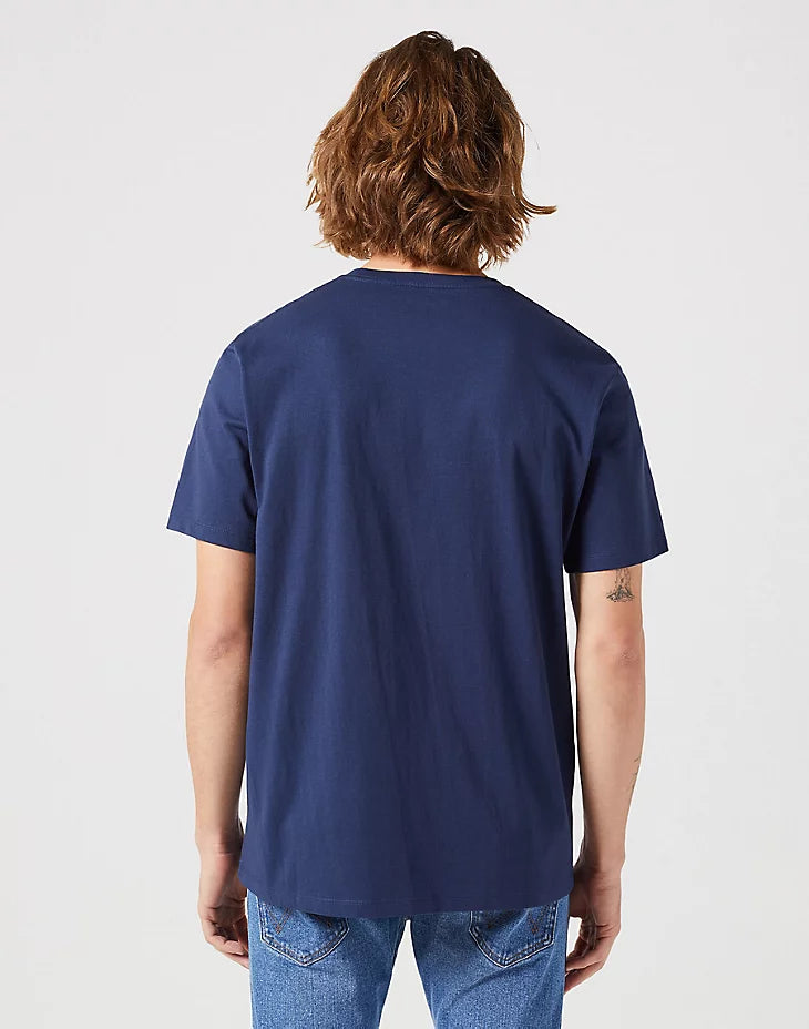 WRANGLER : Sign Off T-Shirt - Navy