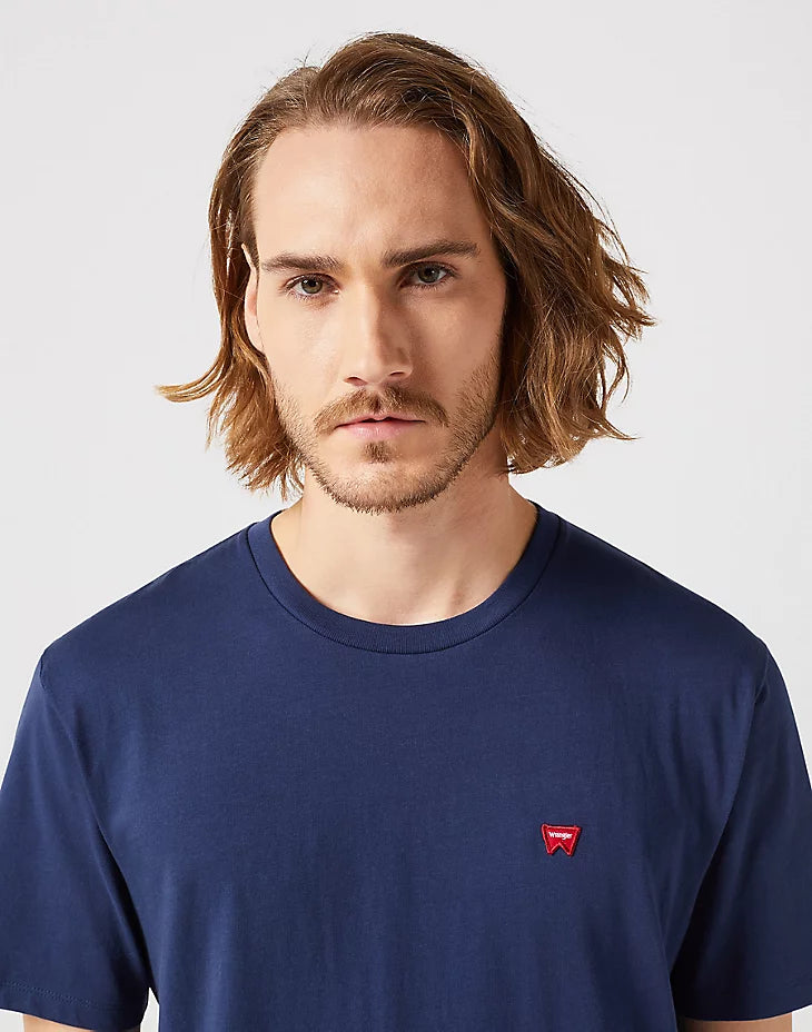 WRANGLER : Sign Off T-Shirt - Navy