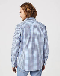 WRANGLER : 1 Pocket Shirt - Light Blue