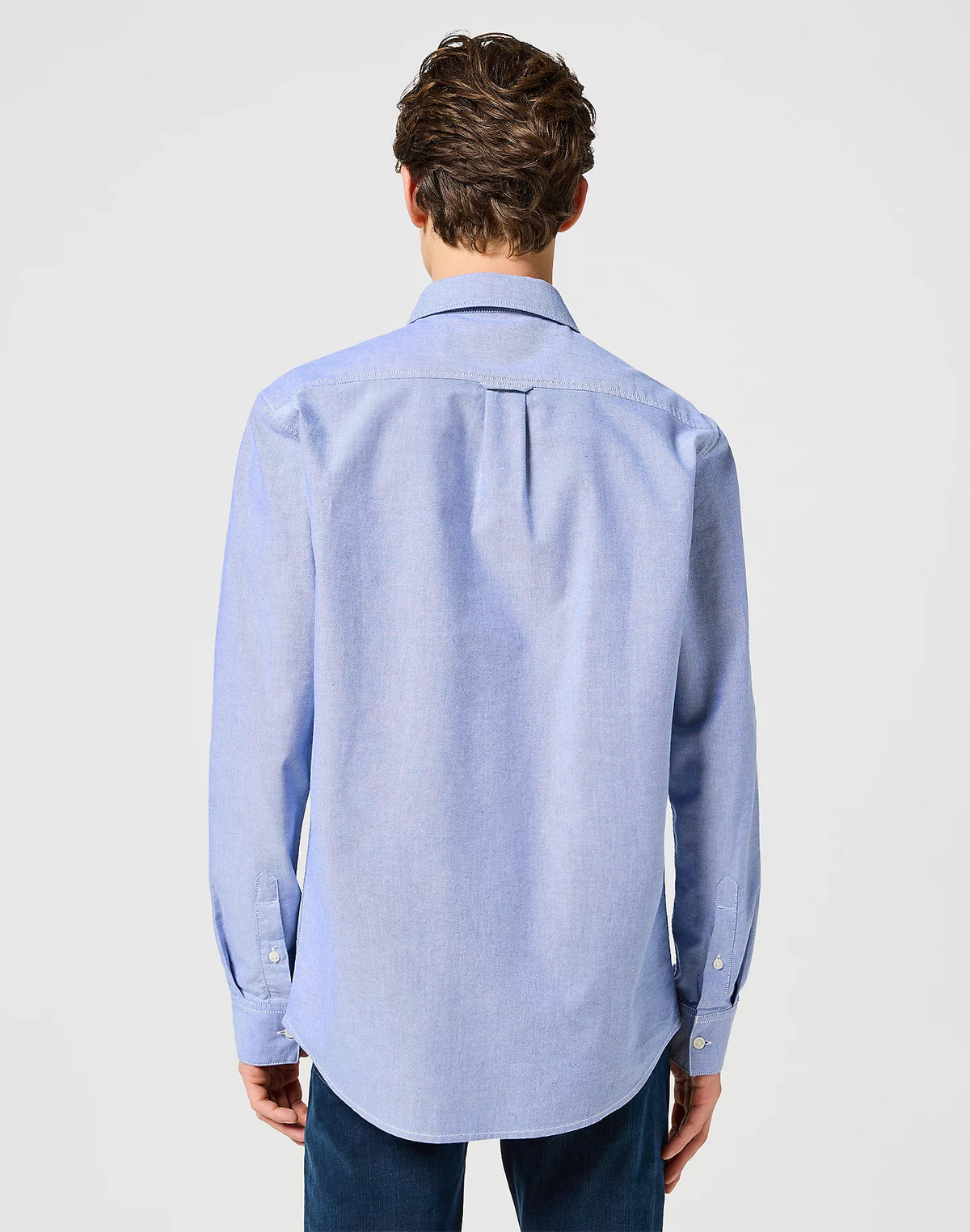 WRANGLER : Long Sleeve Shirt - Oxford Blue