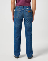 WRANGLER : Sunset Straight Mid-Rise Jeans - Dark Wash