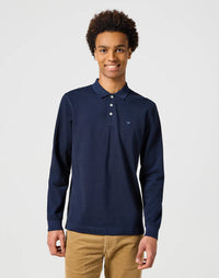 WRANGLER : Long Sleeve Refined Polo - Navy