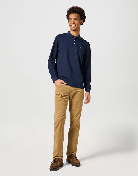 WRANGLER : Long Sleeve Refined Polo - Navy