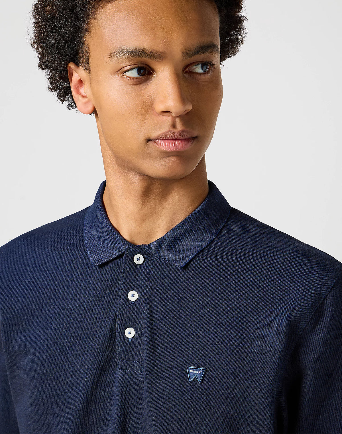 WRANGLER : Long Sleeve Refined Polo - Navy