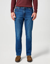 WRANGLER : Texas Slim Medium Stretch Jeans - Dark Trails