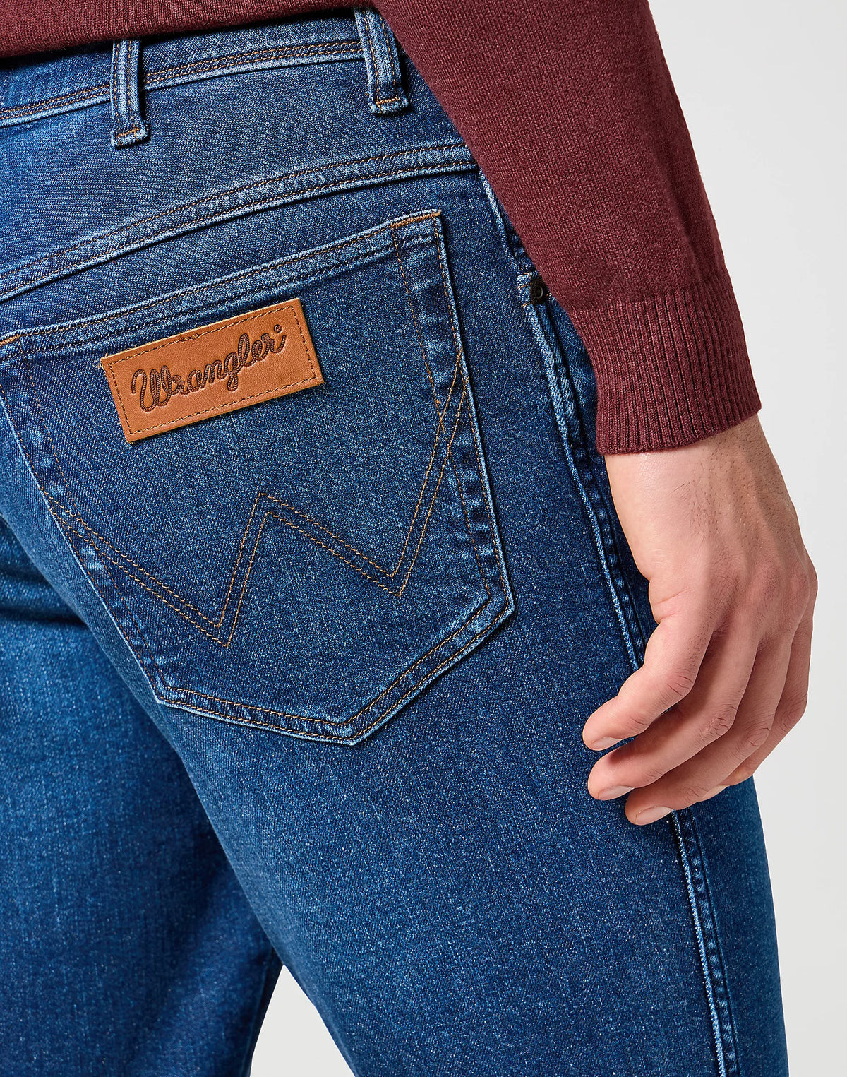 WRANGLER : Texas Slim Medium Stretch Jeans - Dark Trails