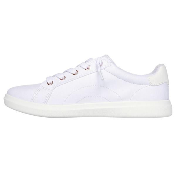 SKECHERS : Women's BOBS D'Vine Canvas Trainers - White