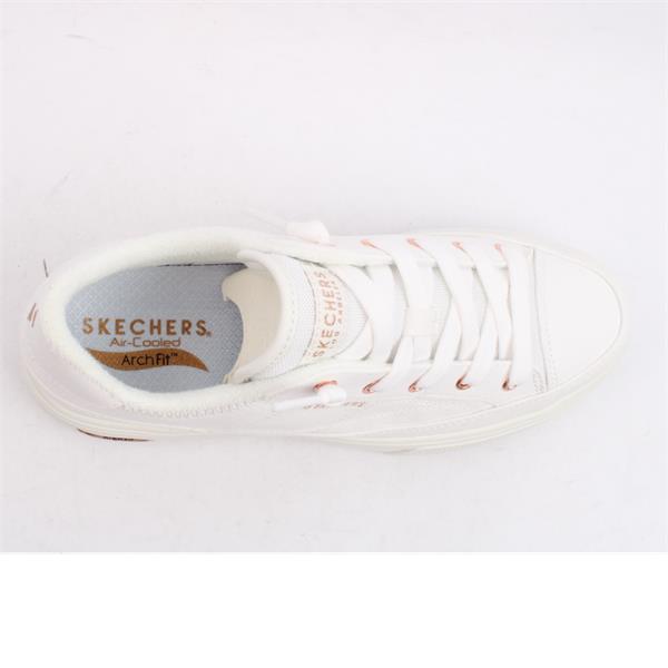 SKECHERS : Women's BOBS D'Vine Canvas Trainers - White