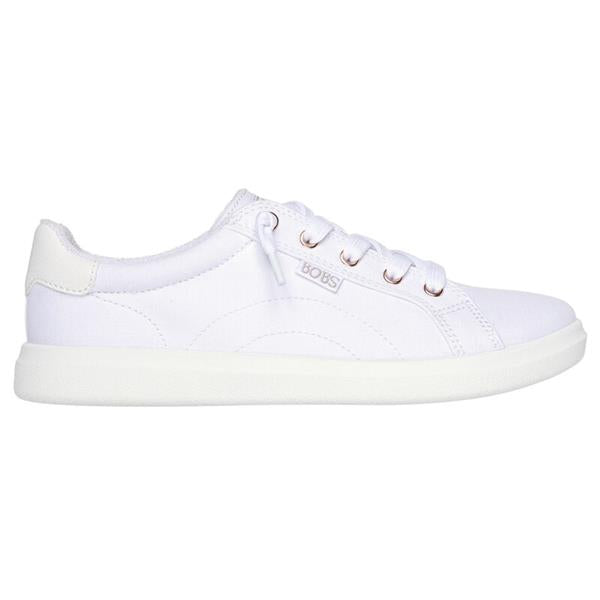 SKECHERS : Women's BOBS D'Vine Canvas Trainers - White