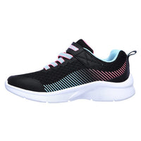 SKECHERS : Microspec Girls Runners - Black/Aqua