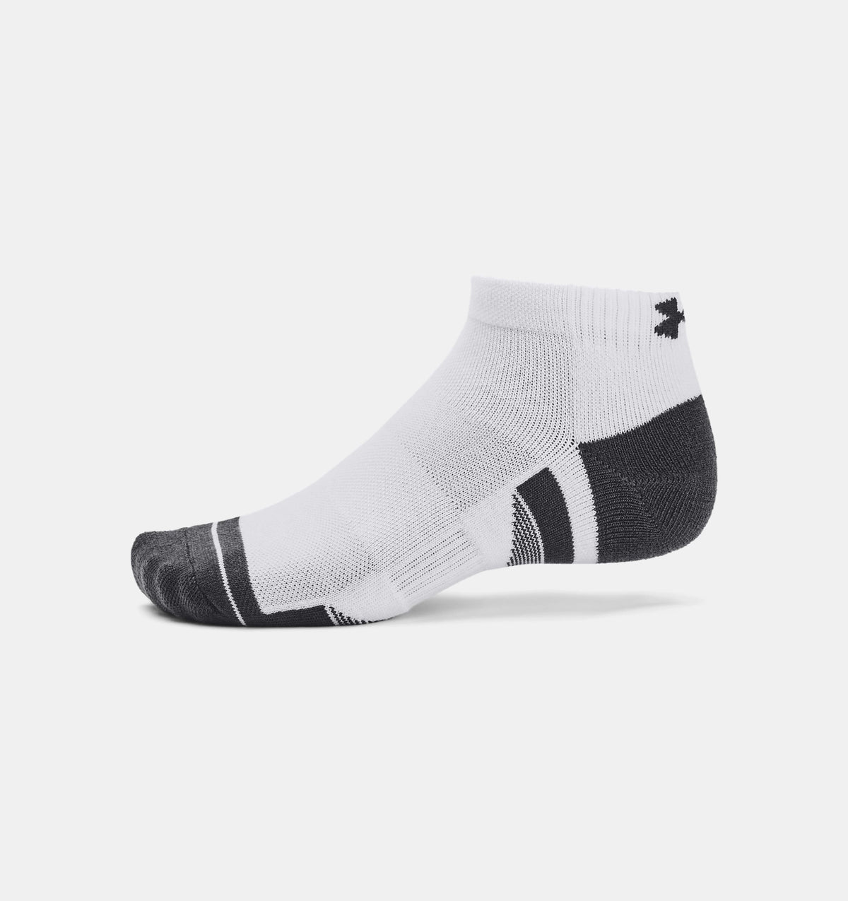 UNDER AMOUR : Performance Tech 3-Pack Low Cut Socks - White