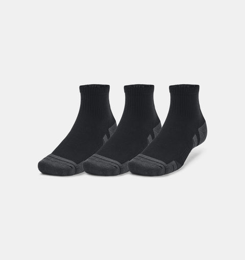 UNDER AMOUR : Performance Tech 3-Pack Quarter Socks - Black