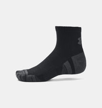 UNDER AMOUR : Performance Tech 3-Pack Quarter Socks - Black