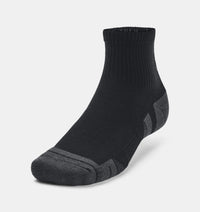 UNDER AMOUR : Performance Tech 3-Pack Quarter Socks - Black