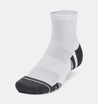 UNDER AMOUR : Performance Tech 3-Pack Quarter Socks - White