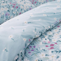 CATHERINE LANSFIELD Daisy Meadow Duck Egg Duvet Set