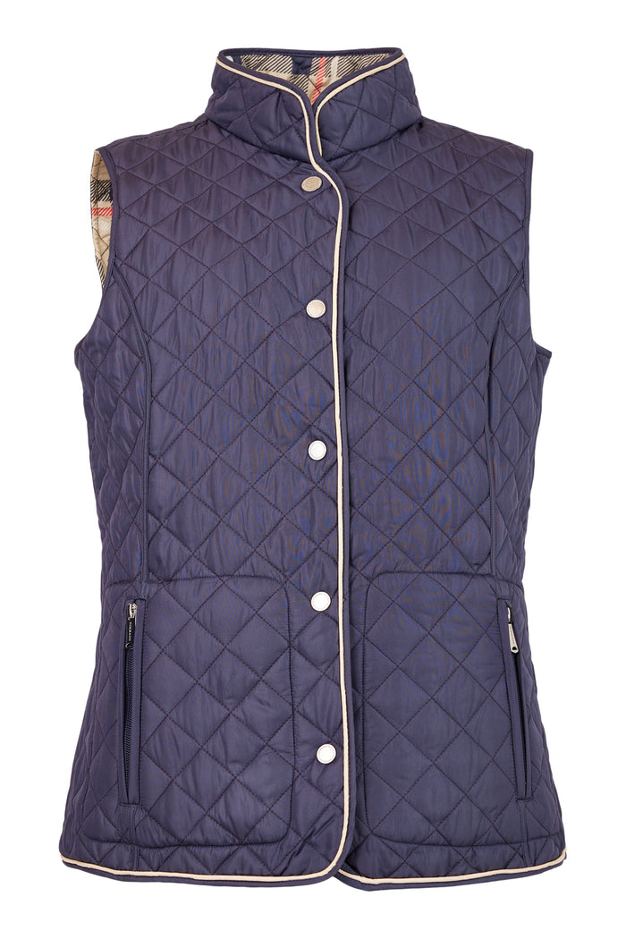 NORMANN Reversible Quilted Gilet - Navy