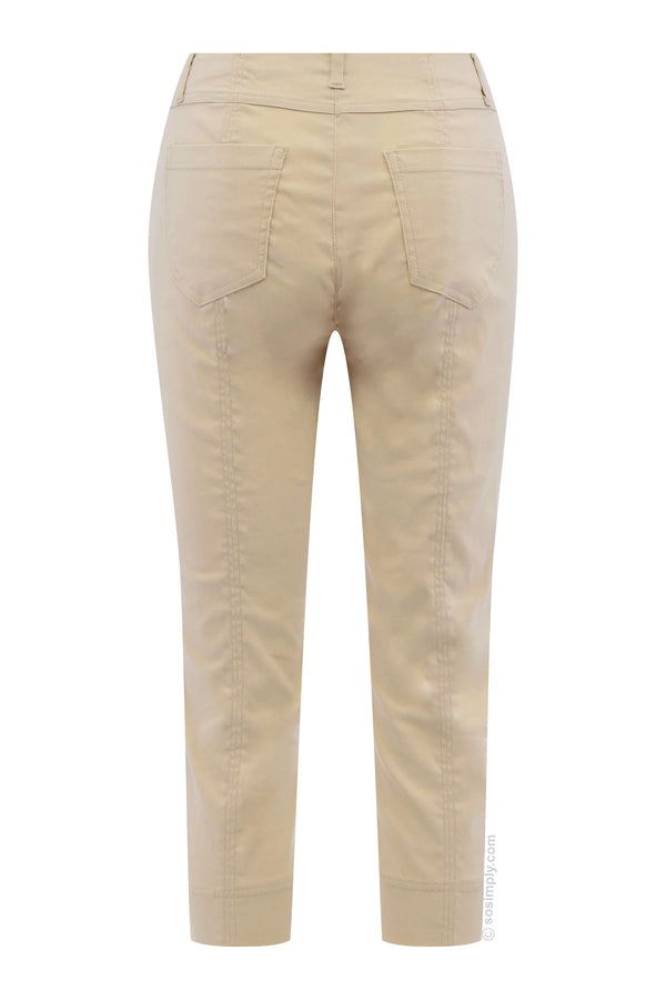 ROBELL : Lexi Crop Trousers - Beige