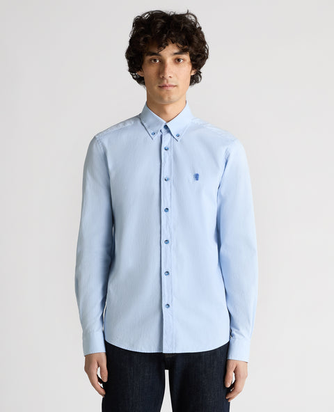 REMUS UOMO Slim Fit Long Sleeve Shirt - Sky Blue