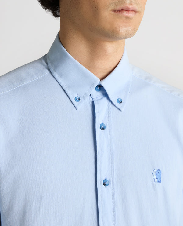 REMUS UOMO Slim Fit Long Sleeve Shirt - Sky Blue